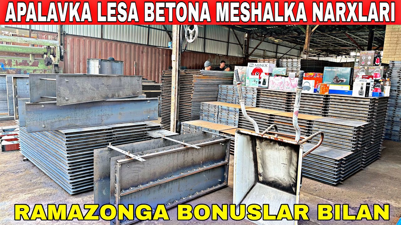 APALAVKA LESA BETONA MESHALKA ARAVA LOY KARETA NARXLARI 2026 RAMAZONGA AKSIYA BONUSLAR BILAN