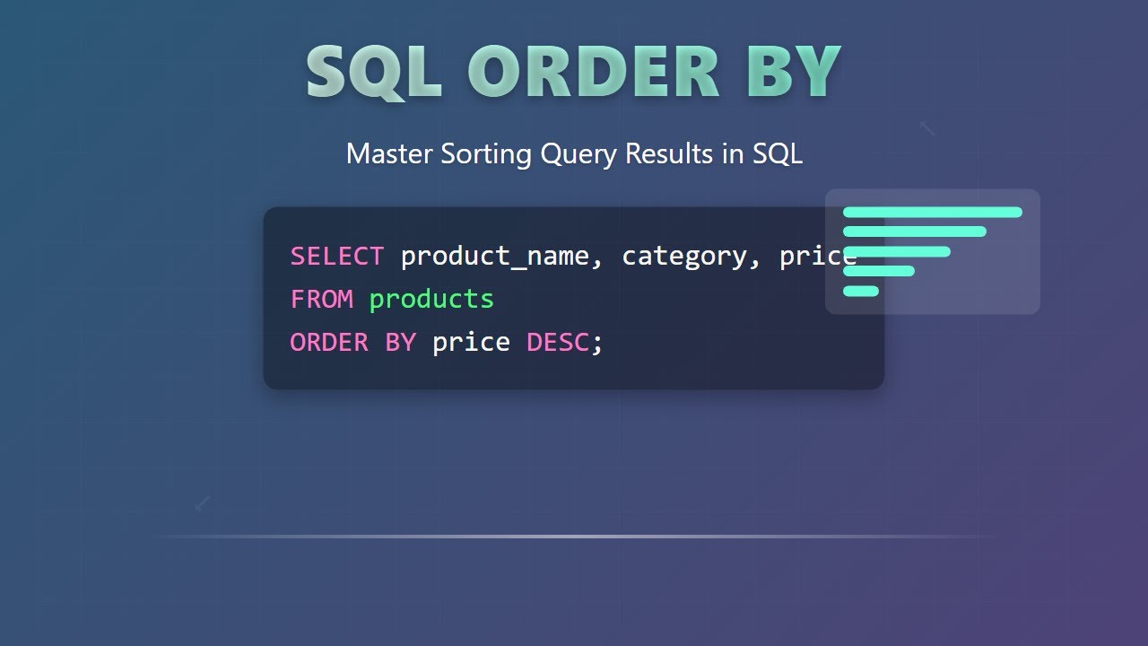SQL ORDER BY Clause: Sort Query Results Like a Pro! 🚀 - YouTube
