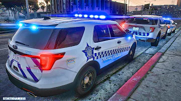 Playing GTA 5 As A POLICE OFFICER City Patrol| GTA 5 Lspdfr Mod| Live