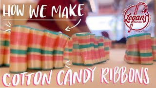 How We Make: Cotton Candy Ribbon Candies the Old Fashioned Way by Hand!  // Logan's Candies