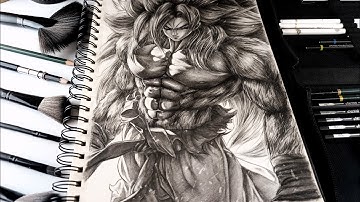 Goku Super Saiyan 4 transformation Drawing Step By Step (Drawing Boll Daima)