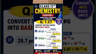 Class 11th Chemistry Chapter 1 Q. 1.27 | Convert into Basic Units | NCERT Numerical Solution