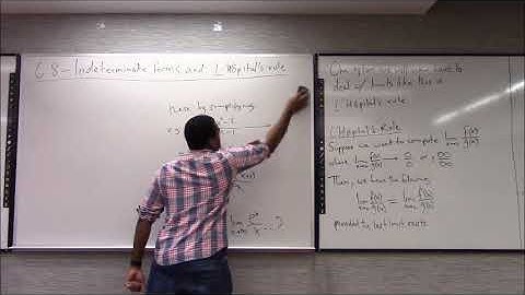 Math 1207 Lecture 14 - Indeterminate forms and L