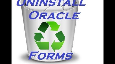 Uninstall || Remove Oracle Forms 10g Hindi