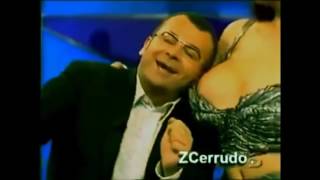 Anchor touches and admires woman's big boobs on air screenshot 2
