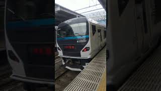 【品川駅】特急 湘南8号（JR東日本E257系電車）東京駅行の到着（東京都港区・鉄道）JR EAST Limited Express Shonan at Shinagawa Station TOKYO