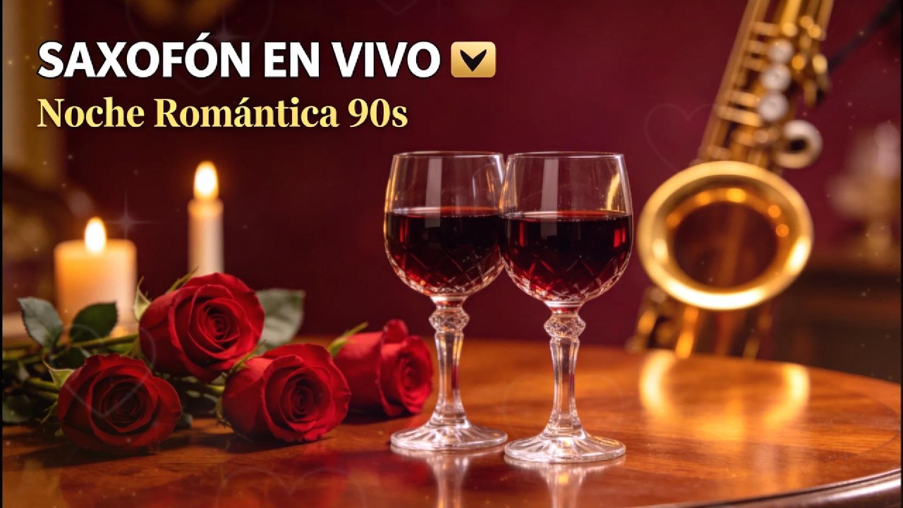 🎷 Saxofón Romántico EN VIVO 🔴 Boleros de los 90 Para Abrazar y Enamorarse Toda la Noche