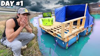 OVERNIGHT SURVIVAL CHALLENGE ON FACEBOOK MARKETPLACE HOUSEBOAT!! (Homemade)