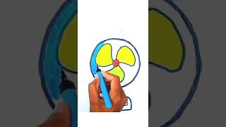 Table Fan Drawing Fan