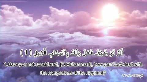 سورة الفيل| Surah Al-Fil: هزاع البلوشي 🌹