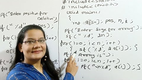 C Program to Delete  an Element from  an Array  |C Programming Tutorial in Hindi