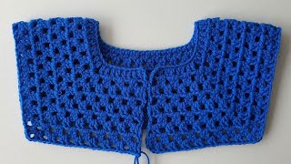 картинка: Кардиган крючком детский мк. #1 Кокетка. Вязание крючком / Knitted yoke