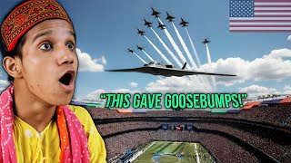 Perfectly Timed Flyover Shocks Villagers | College Football Reaction Video
