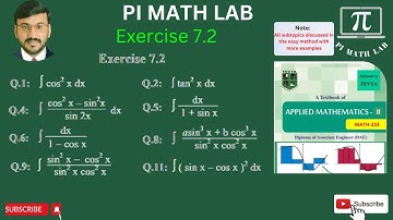 Integrations of trigonometry function - Ch # 7 - Exercise # 7.2 All Question - Math 233 #2023