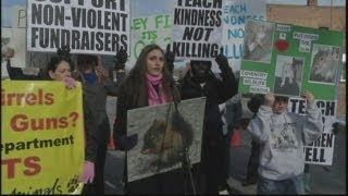 Protestors try to stop squirrel contest/fundraiser