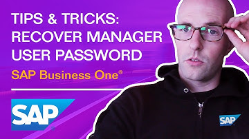 Recover Manager User Password - SAP Business One: Tips & Tricks