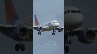 Airbus A319-111 Allegiant Closeup Landing at Fort Lauderdale-Hollywood Int'l Airport |Plane Spotting