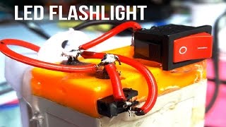 How to make a flashlight using rechargeable battery