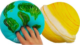 Comparison Of Slime With The Universe. Asmr Space Fluffy Iceberg Slime Like Our Univerce