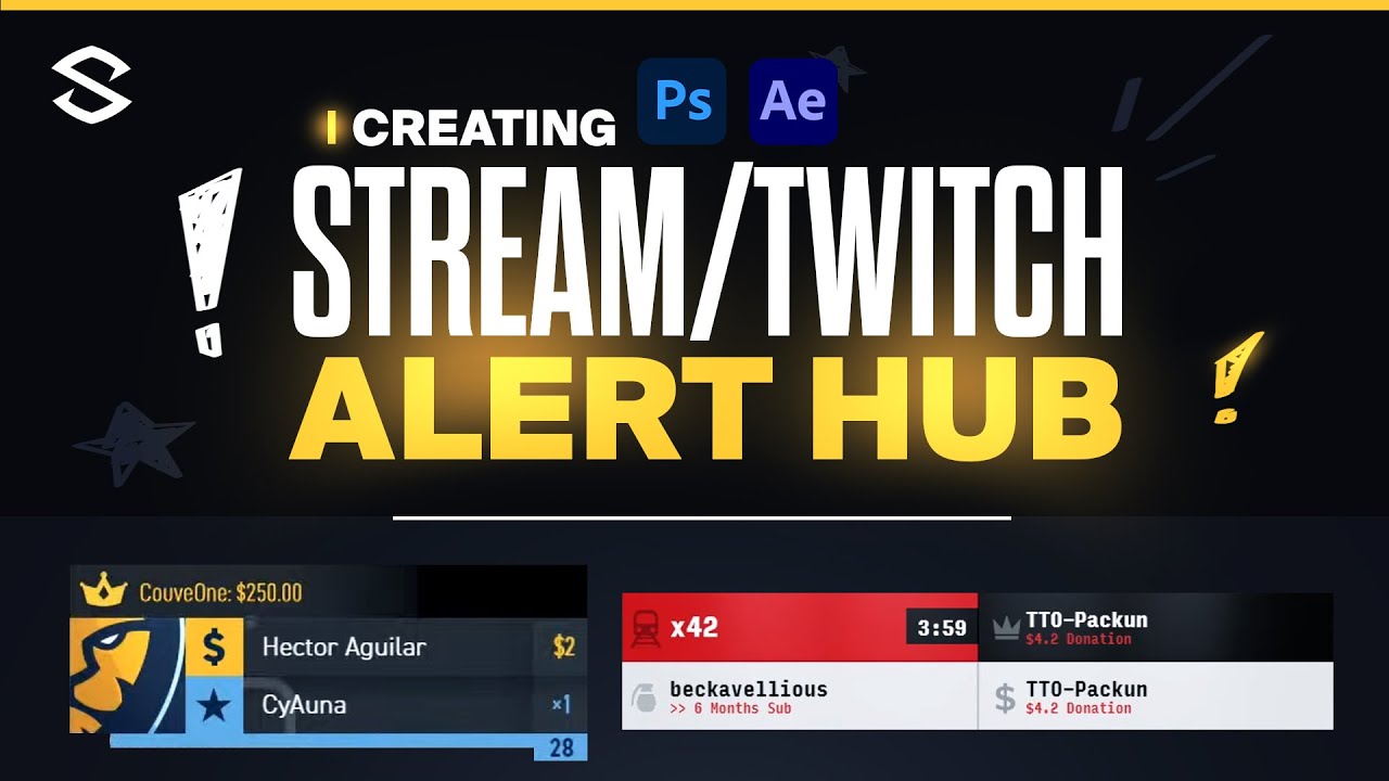 Animated Alert Hub For Streaming Twitch In Photoshop Ae Youtube