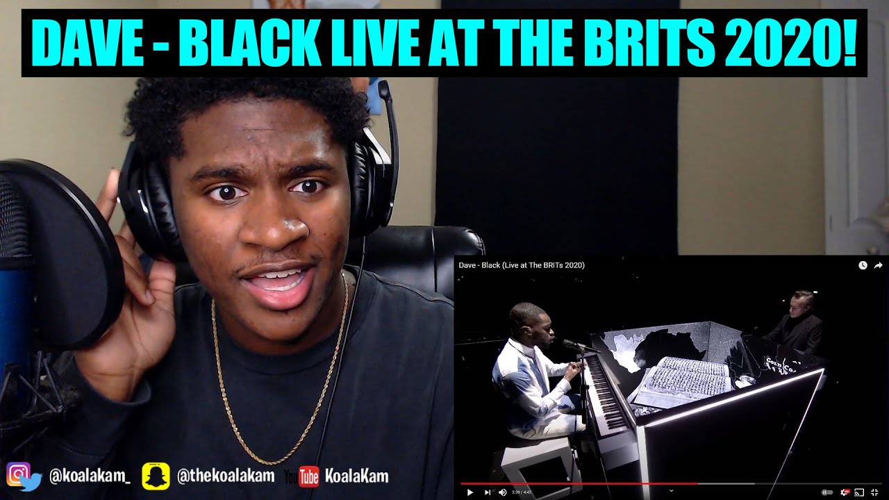 American Reacts To Dave for the first time! Dave - Black (Live at The BRITs 2020)