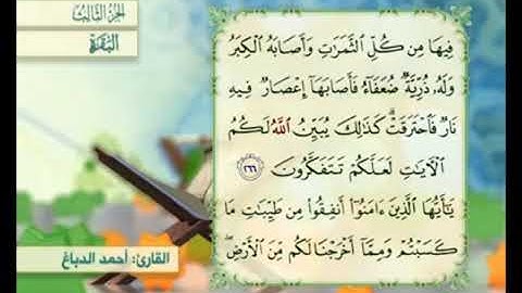 آية ٢٦٦ من سورة البقرة مكررة القارئ أحمد الدباغ