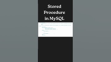 Stored Procedures in MySQL | #mysqltutorials #sqlinterviewquestionsandanswersforexperienced