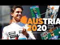 Lando Norris reacts to his debut F1 podium in Austria