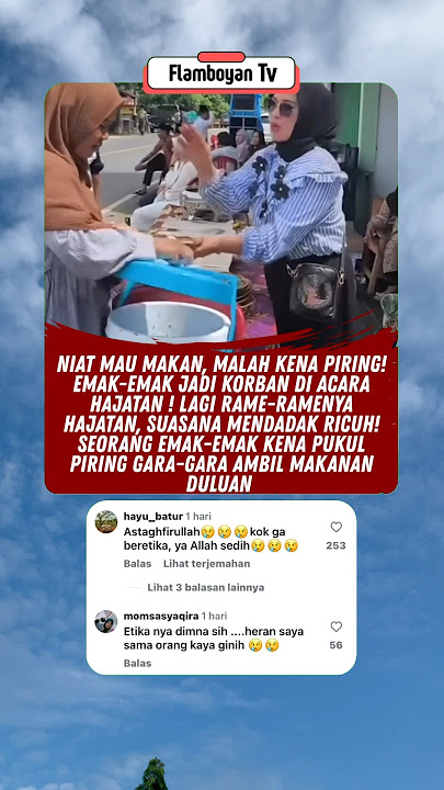 Niat Mau Makan, Malah Kena Piring! Emak-Emak Jadi Korb4n di Acara Hajatan! #shorts #trending
