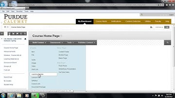 Blackboard Learn - Creating a Learning Module