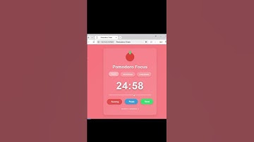 Pomodoro Timer Using HTML CSS & JavaScript | Focus Timer Web App UI Design
