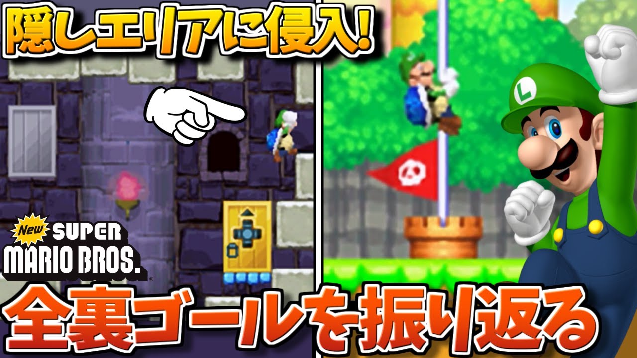 コウラマリオが役に立つ！ニューマリDS 全隠しゴール集【NEW スーパーマリオブラザーズ】