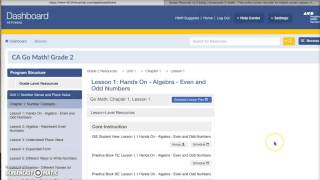 Using the HMH Go Math Browse Feature