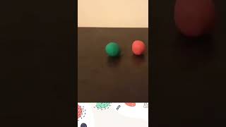 Green Ball Meets Red Ball #shorts #claymation