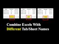 Powerbi combine excels with Different tab names