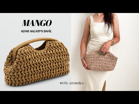 MANGO RAFYA İPTEN ÖRGÜ BURSLU ÇANTA🌺 Astar anlatımlı