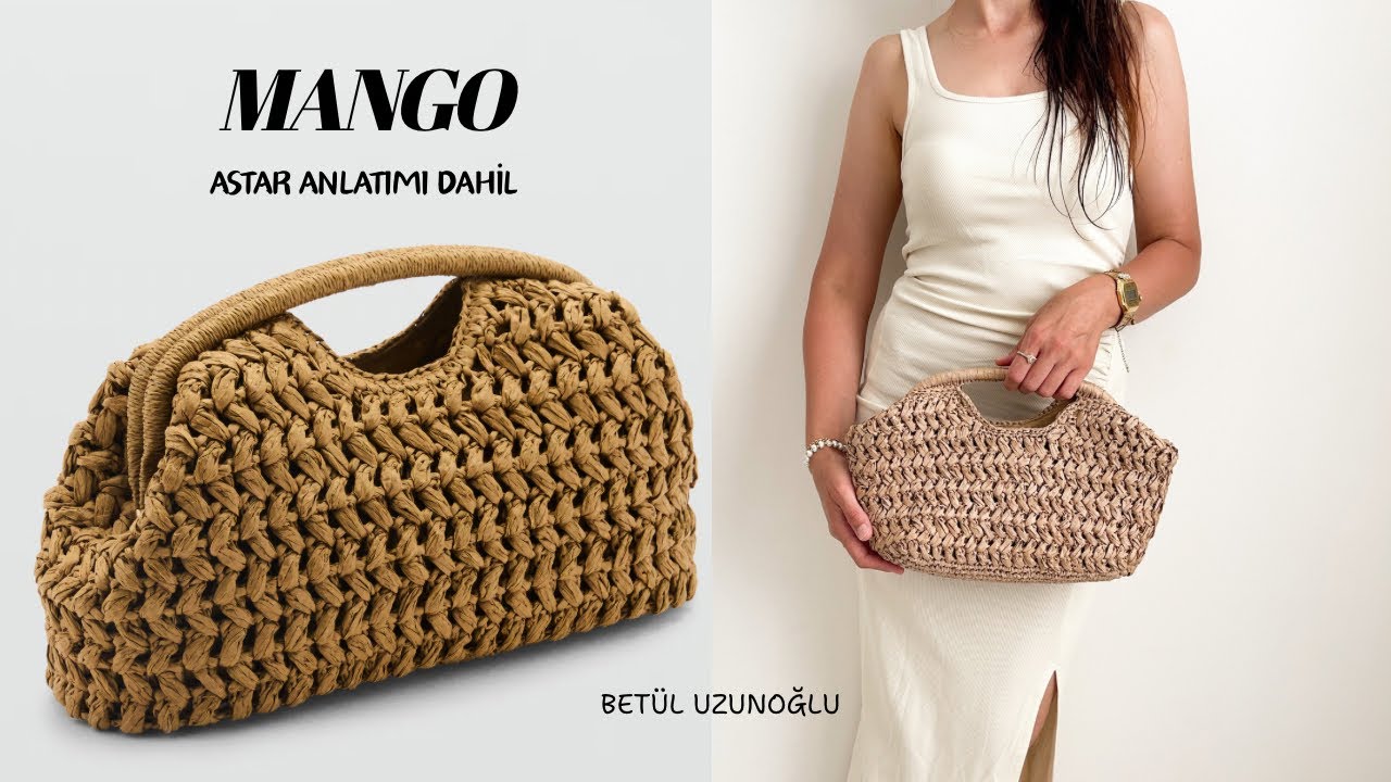 Вязаная сумка из рафии известного бренда