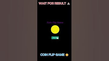 Flip Coin game using html css and javascript ✓ #shorts #coding #programming #ai