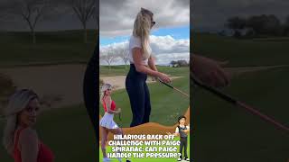 Hilarious Back Off Challenge with Paige Spiranac: Can Paige Handle the Pressure?  #golfcomedy