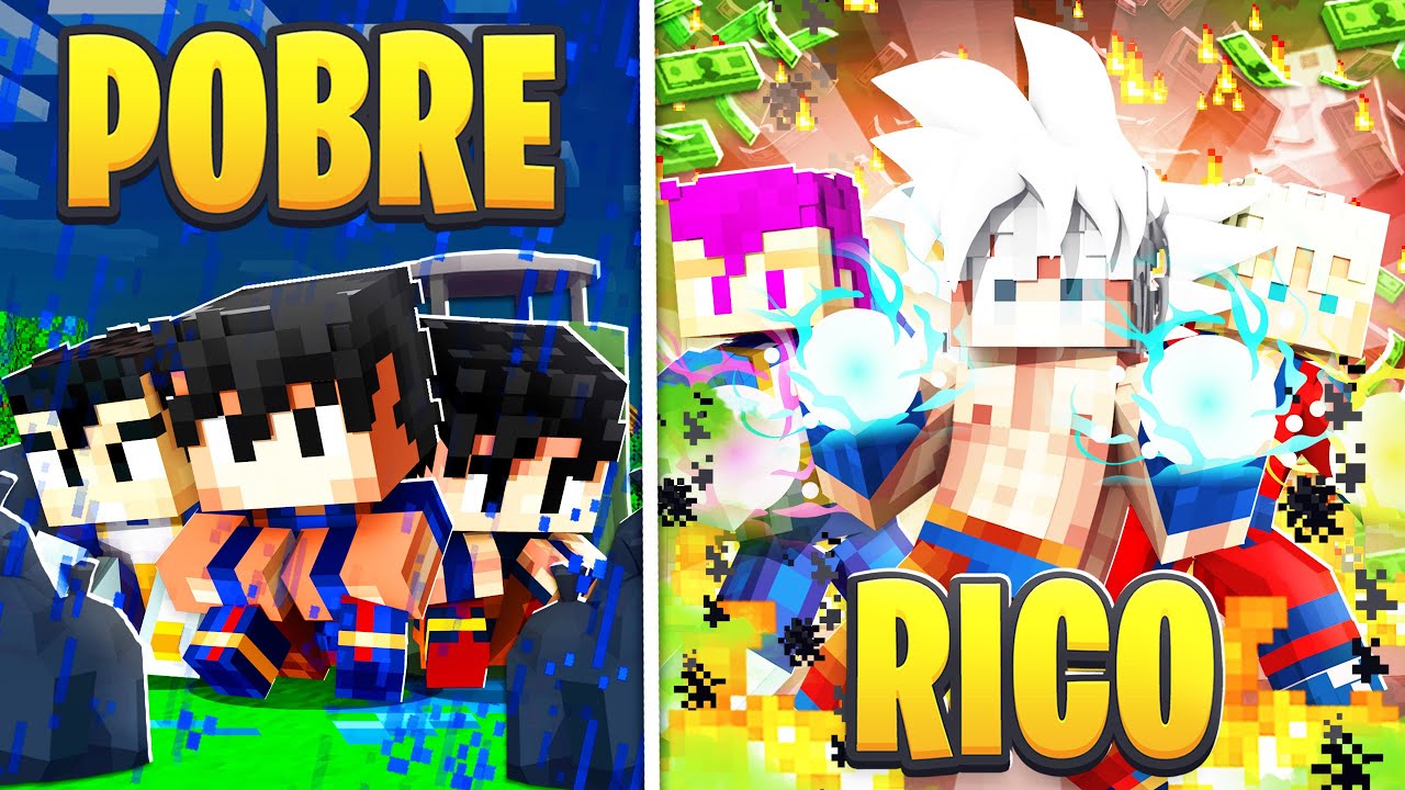 RICO VS POBRE DO NARUTO E HINATA no MINECRAFT! - BiliBili