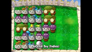 Plants vs Zombies Survival Endless: Day Cob Cannon and Cobless