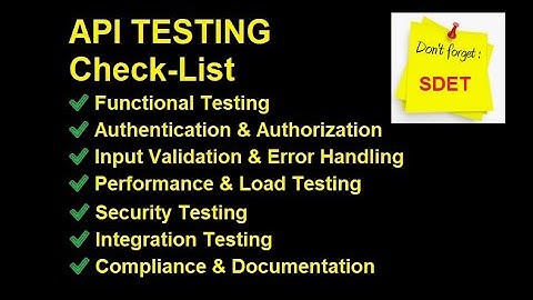 Important API Testing effective Check List #sdet #interview #java #qa  @SDET-tech
