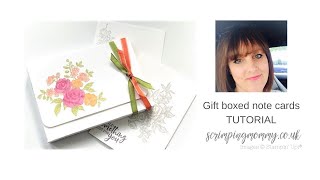 Gift boxed note cards tutorial