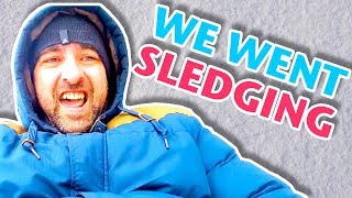 We Went Sledging - A Family Vlog Sledging Down a Hill in Kent