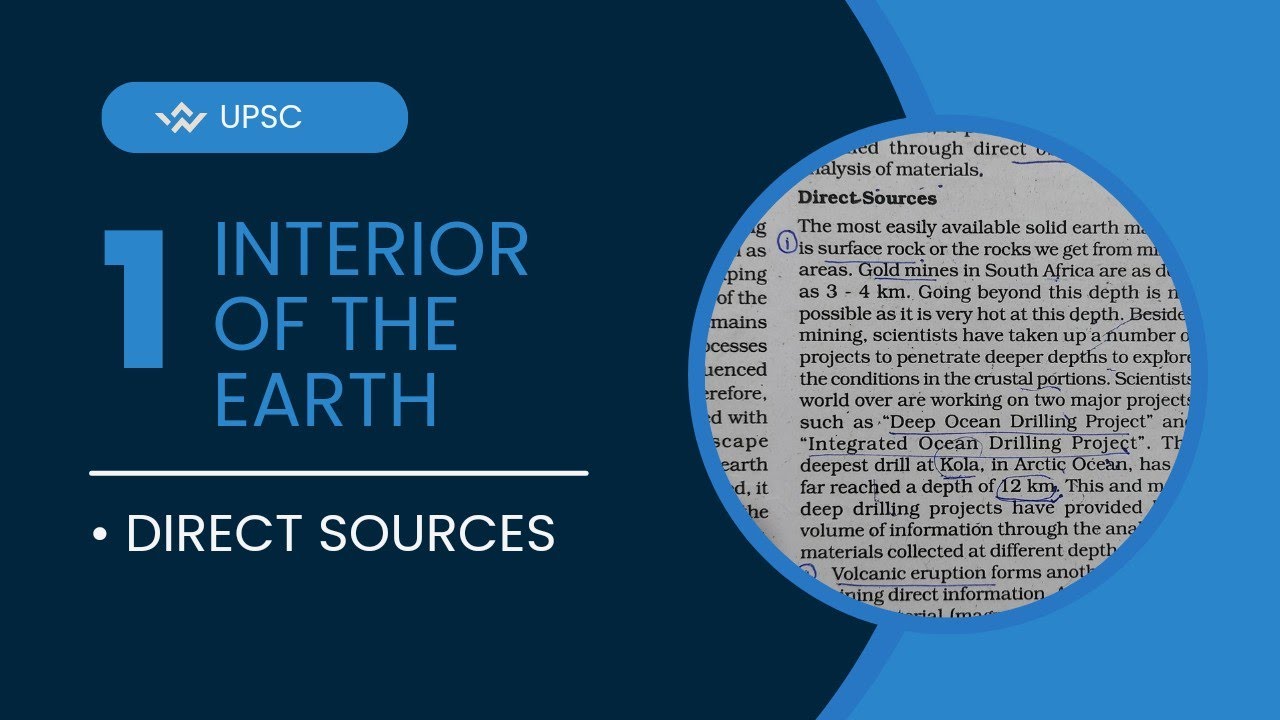 8 | Direct Sources for Interior of earth | chapter3 class 11 | # ...