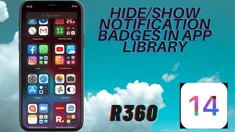 How to Hide/Show Notification Badges in App Library in iOS 14 on iPhone