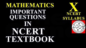 Important Questions In NCERT Textbook Class 10 Mathematics R B Classes