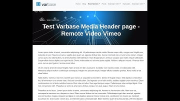 Test Varbase Media Header page   Remote Video Vimeo   sizes