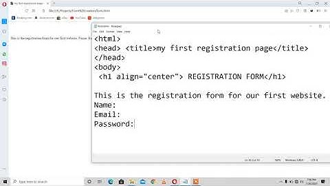 Create login form website using notepad/html part 1