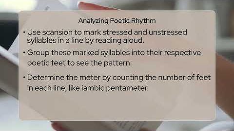 Can You Explain Poetic Meter Simply?
